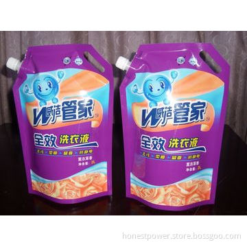 Shampoo Pouches with Corner Spout, Customized Gravure Printing Ways, Designs and Sizes are Accepted